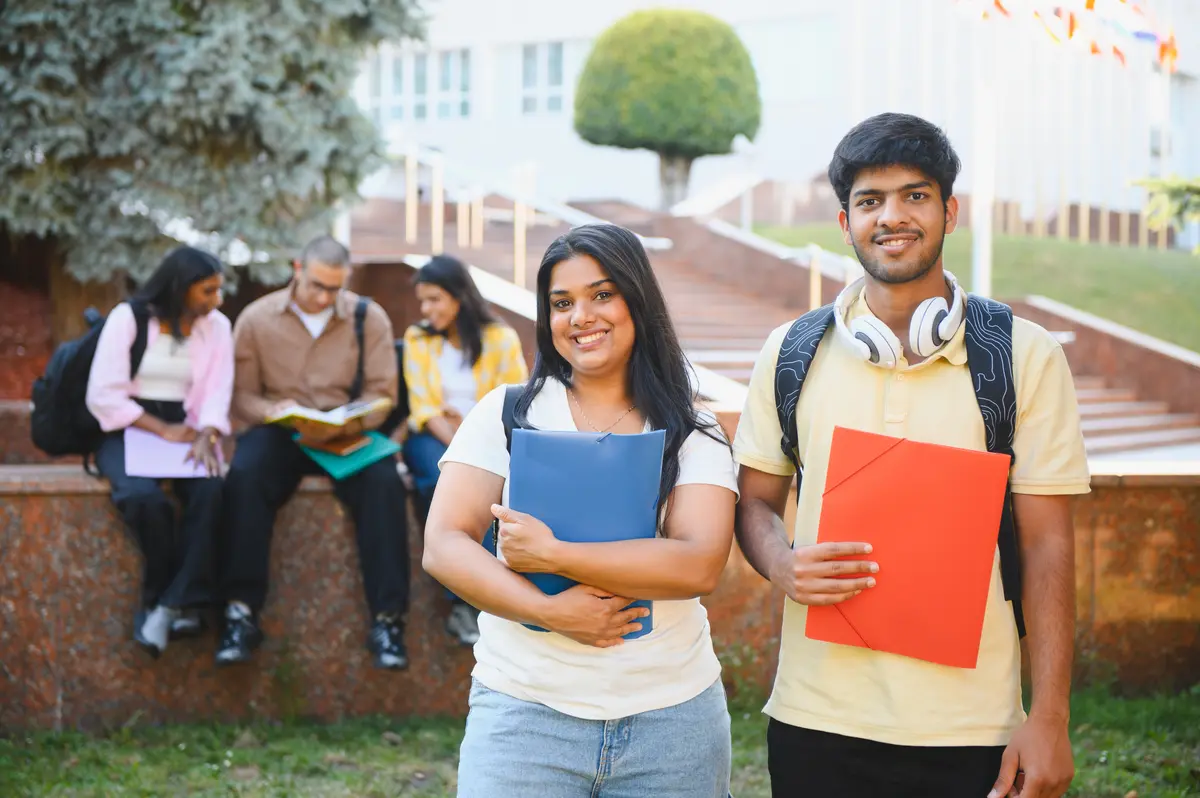 PU college students in Bangalore discussing course options after 10th