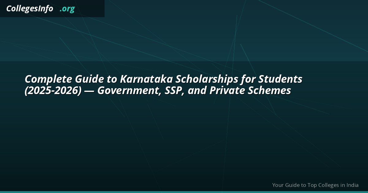 Karnataka Scholarships 2026 — SC, ST, OBC, Minority Eligibility and How to Apply